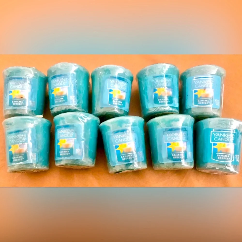 Lot Yankee Candle Bahama Breeze Turquoise Votives